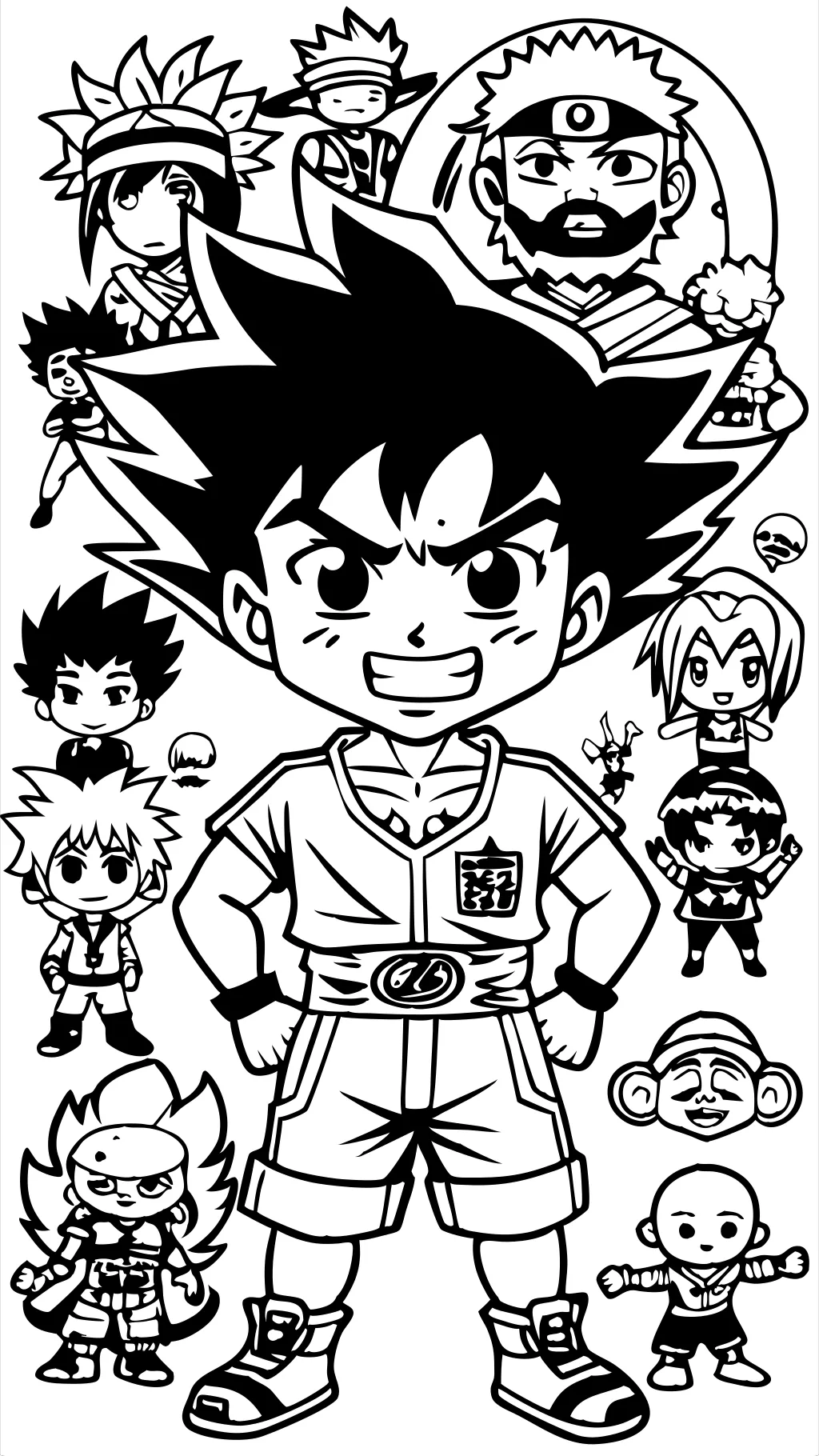 coloring pages of anime characters